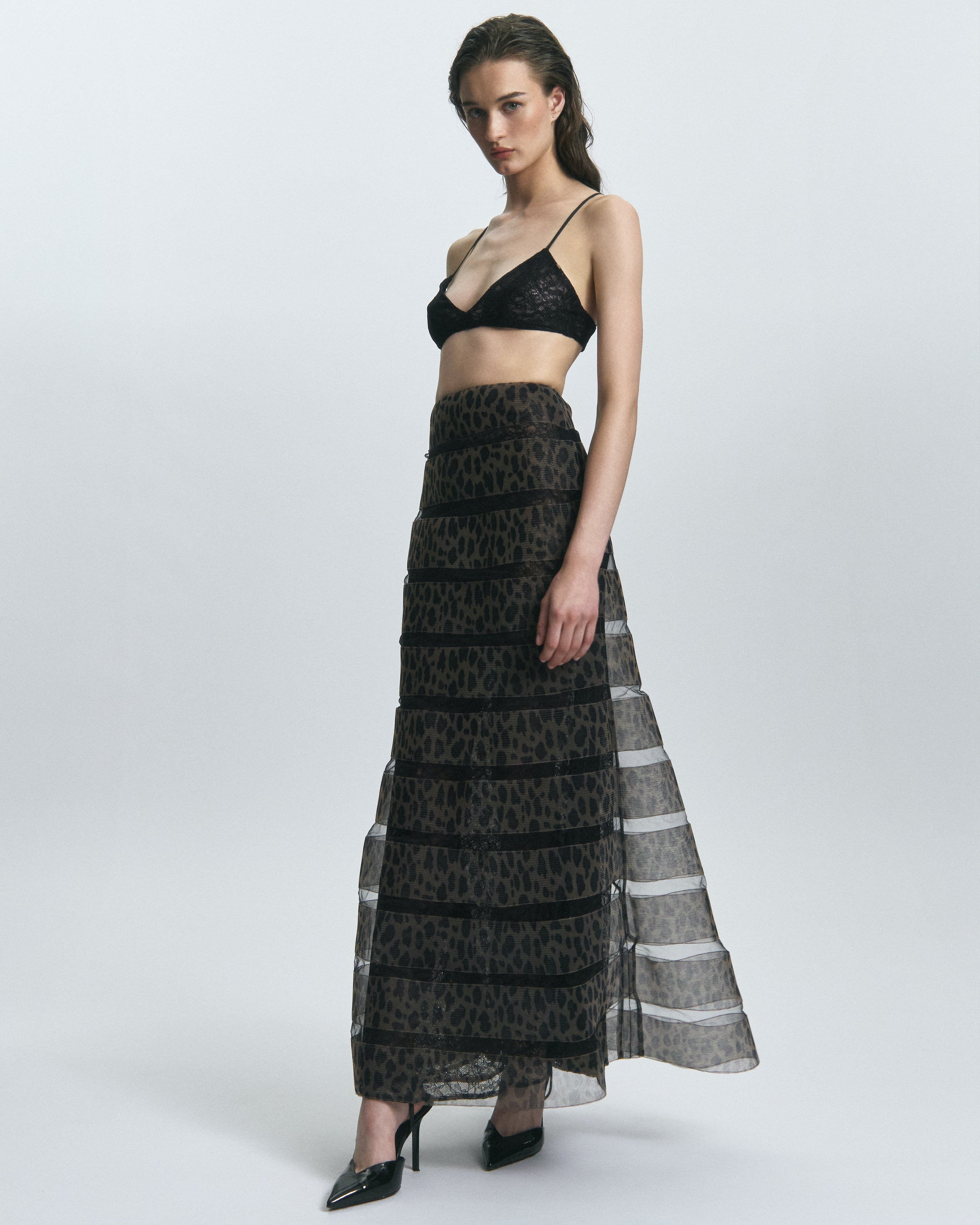 Gold Echo Maxi skirt