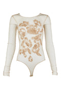 Erden Hand-Embroidered Tulle Body - Nude