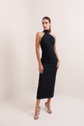 Iman Denim Embroidered Dress