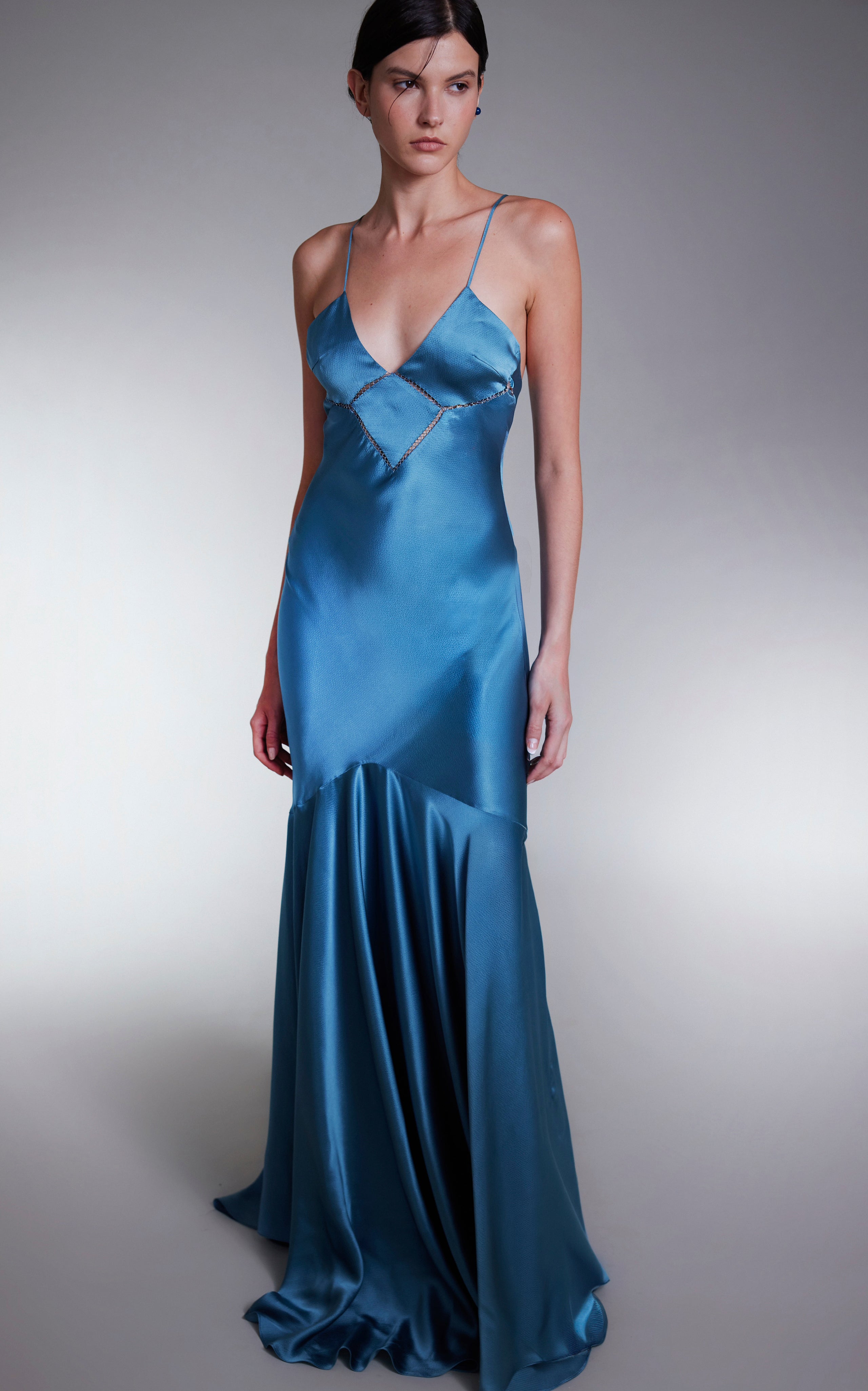 francesca miranda ades silk-chiffon dress Francesca Miranda Ades Silk-Chiffon Dress In Green - 70% Off
