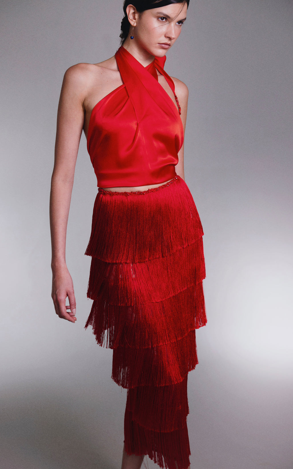Tempo Maxi Fringe Skirt