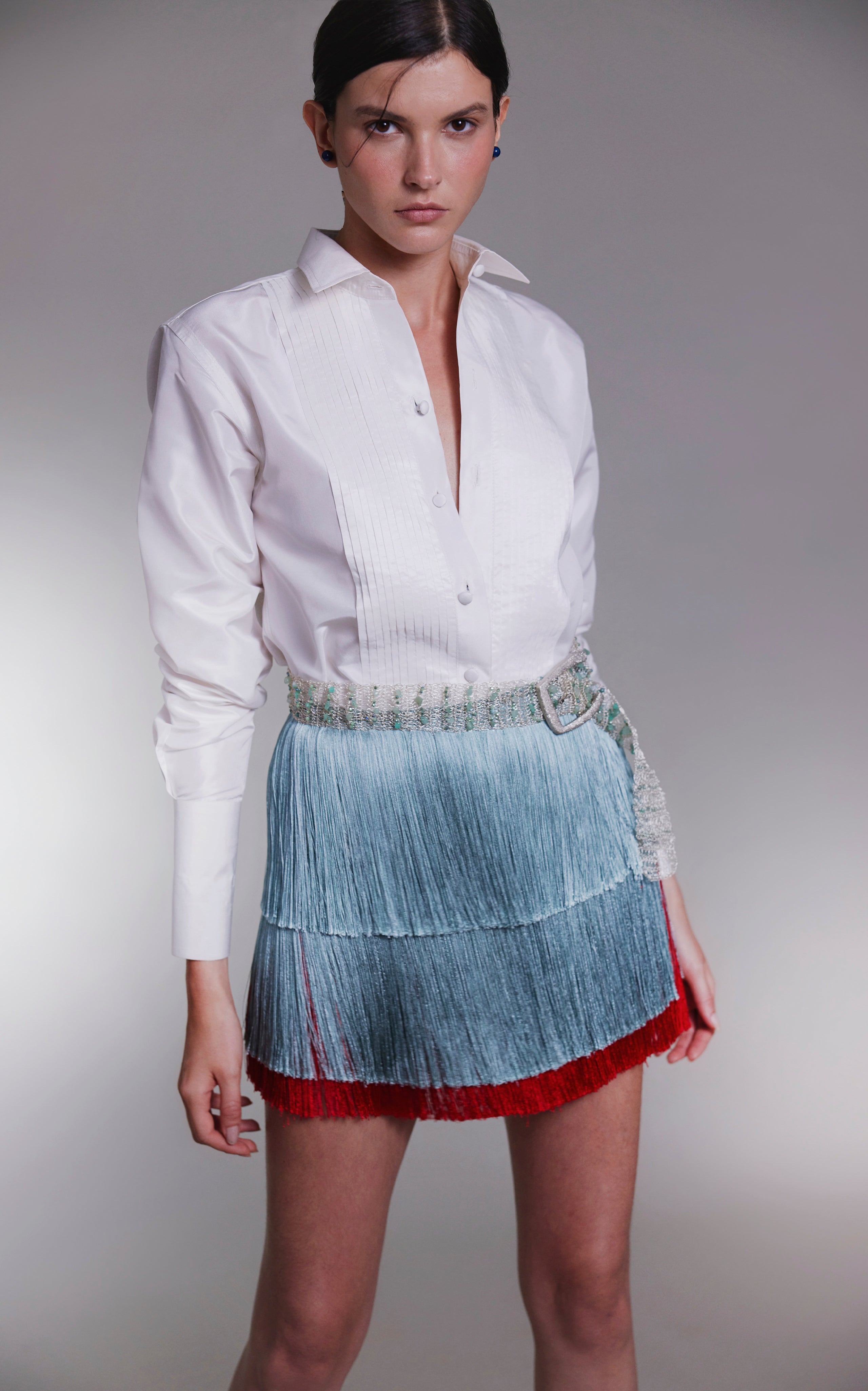The Classic Tuxedo Shirt 100% Silk Taffeta