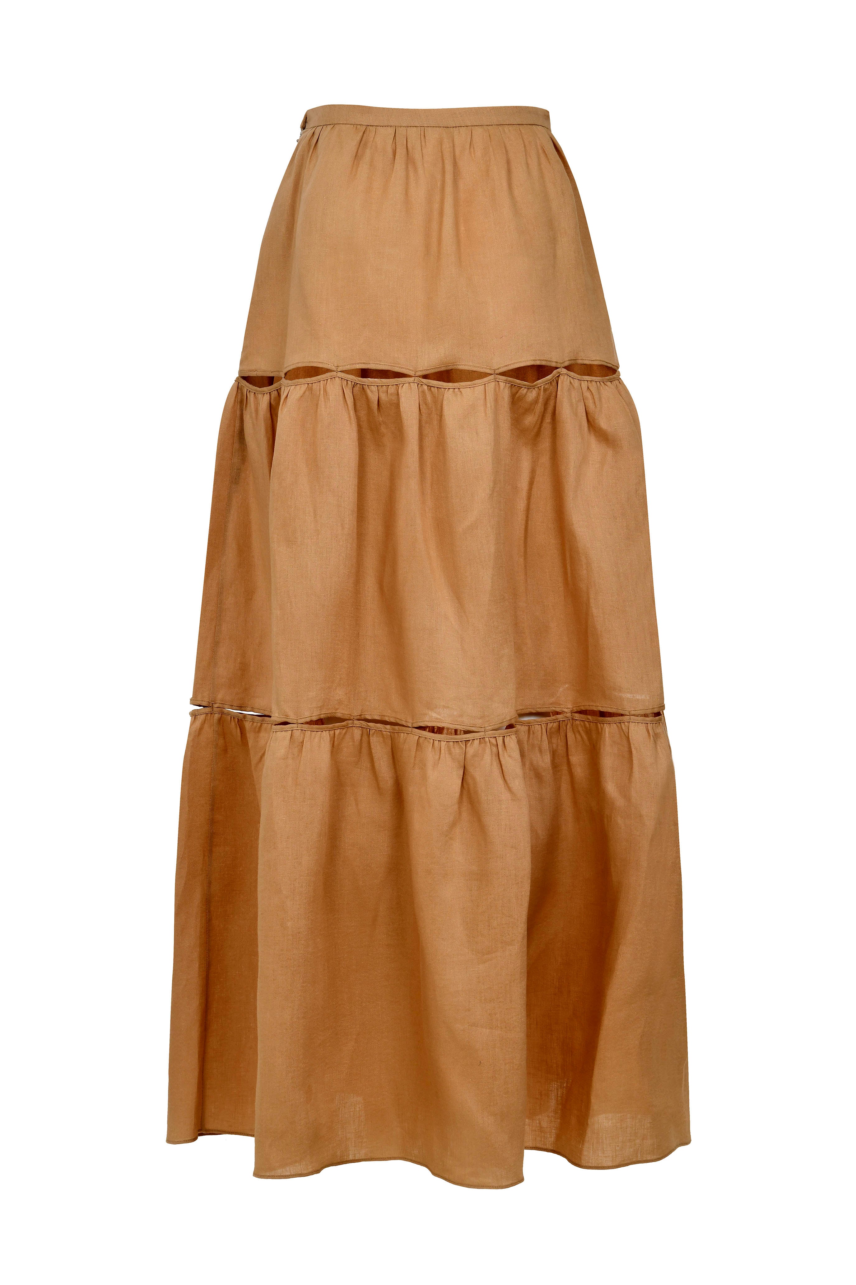 Campesina 100% Linen Skirt - Miel